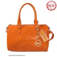 michael kors reliëf leer medium oranje boekentassen Rotterdam Fashion vsga2813